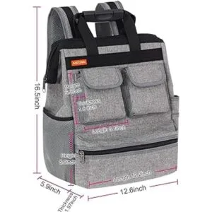 Justzon Mochila para herramientas con respaldo acolchado