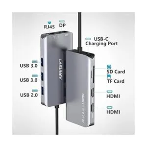 Lasuney Concentrador USB tipo C de triple pantalla con 2_2