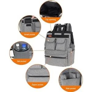 Justzon Mochila para herramientas con respaldo acolchado