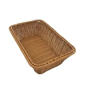 Cesta de pan de mimbre de 12 pulgadas tejida para servir_3