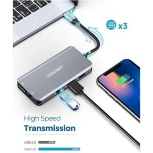 Lasuney Concentrador USB tipo C de triple pantalla con 2_5