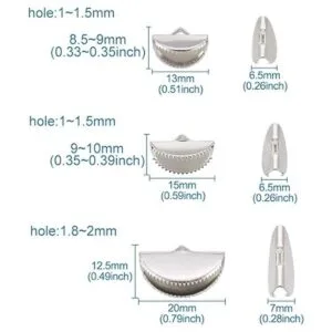 PandaHall 120 piezas de lazos con extremos de crimpado 3