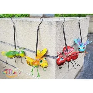 GIFTME 5 Juego de 4 decoraciones colgantes de metal para_3