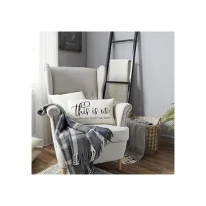 Meekio Farmhouse Fundas de cojín con cita en inglés_2