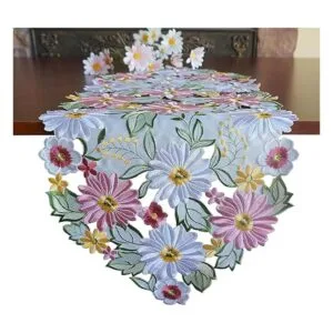 Camino de mesa de primavera de 13 x 34 pulgadas apliques_2