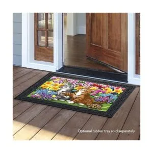 Garden Kittens Tapete de primavera floral para interiores_2