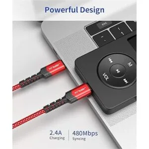 Cable mini USB a tipo C JSAUX USB C a Mini USB Cable de_5