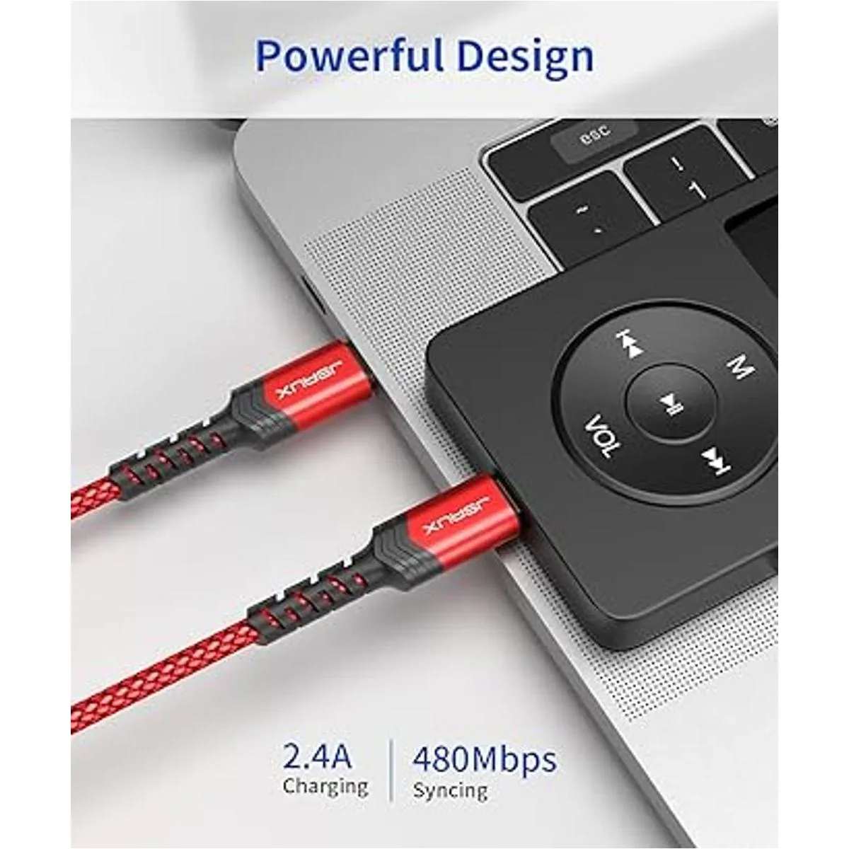 Cable mini USB a tipo C JSAUX USB C a Mini USB Cable de_5