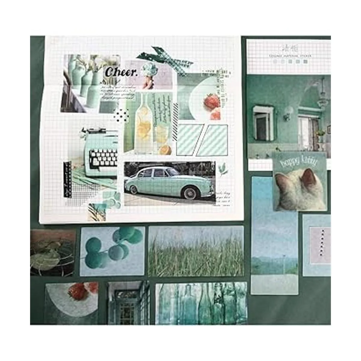 Juego de 280 calcomanías de papel kawaii Washi decoración_5