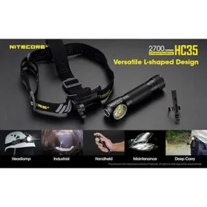 NITECORE HC35 2700 lúmenes USB recargable en forma de L_4