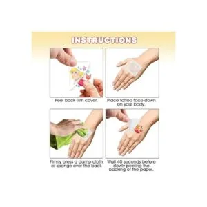 ArtCreativity Tatuajes temporales de sirena para niños_4