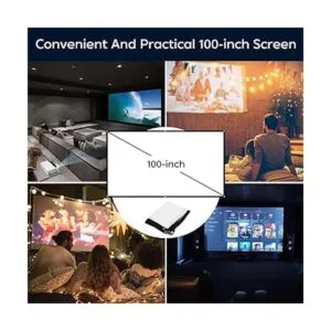 TMY Proyector de 7500 lúmenes con pantalla de proyector de_3