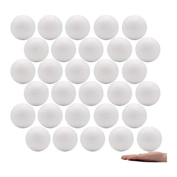 Crafare 40 bolas de espuma de poliestireno blancas de 3