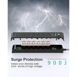 Paquete de 2 tiras de alimentación protectoras contra_4