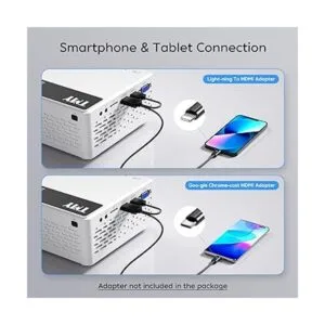 TMY Proyector de 7500 lúmenes con pantalla de proyector de_4