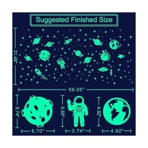 260 unidades de estrellas que brillan en la oscuridad_5
