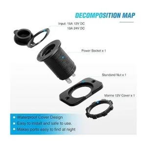 Nilight Juego de 2 enchufes para encendedor de_3