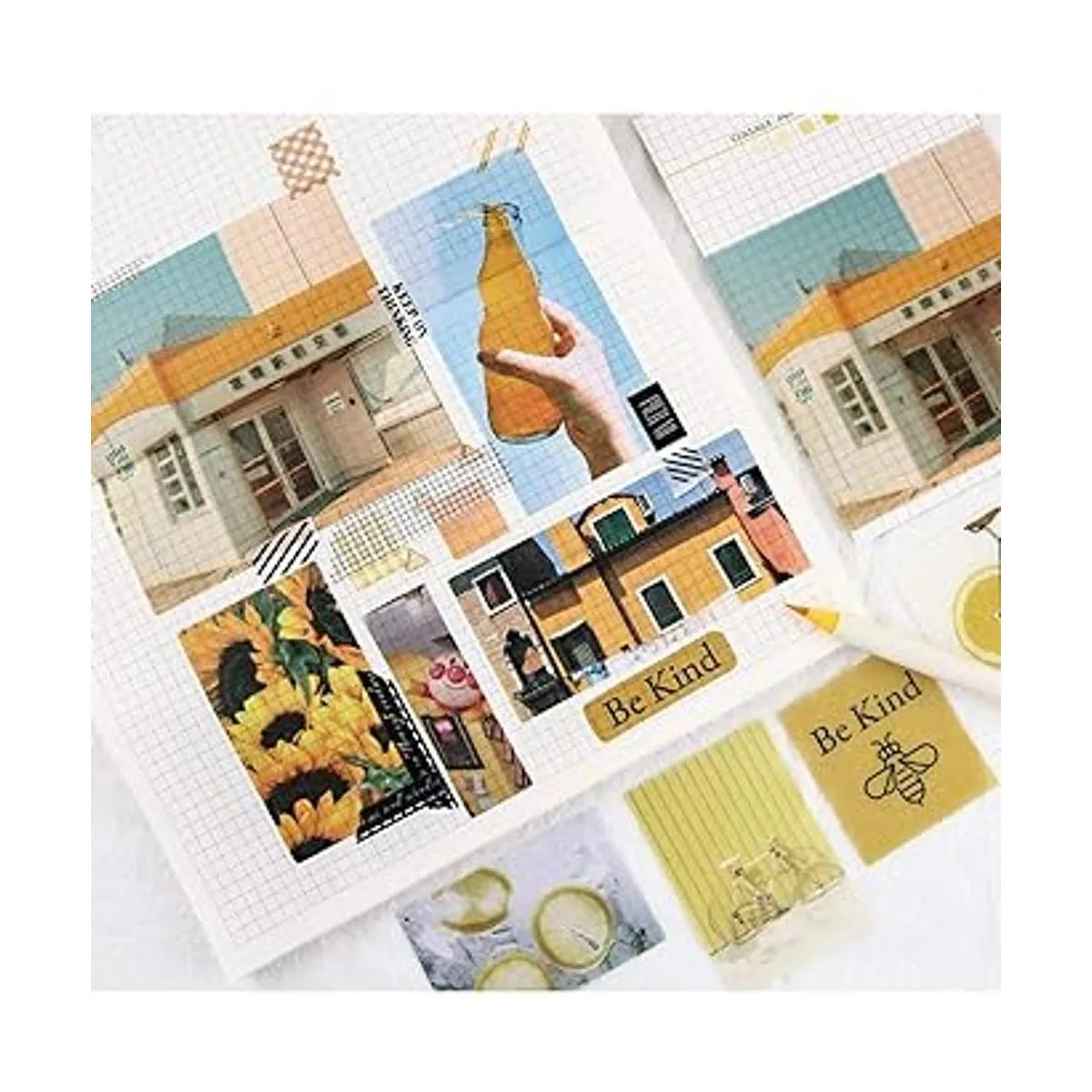 Juego de 280 calcomanías de papel kawaii Washi decoración_4