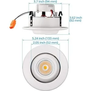 TORCHSTAR 4 Inch LED Gimbal Recessed Light Adjustable CRI_3