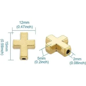Beadthoven Colgante de cruz de aleación para bricolaje y_2