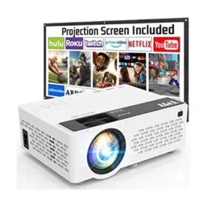 TMY Proyector de 7500 lúmenes con pantalla de proyector de_1