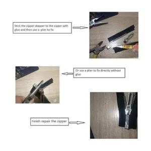 Kit de reparación de cremallera de metal de 10 sets de_4