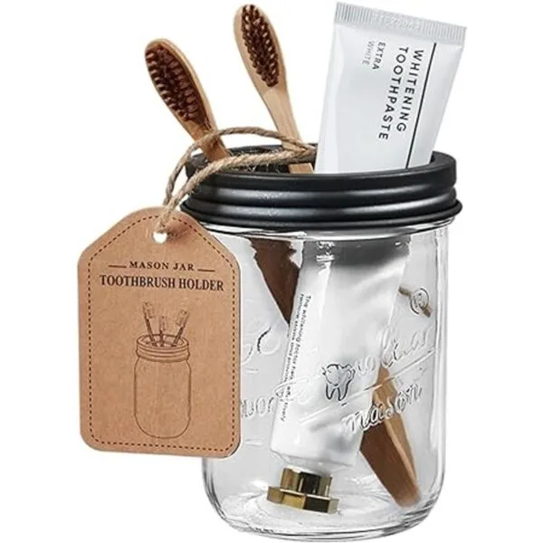 Juego de accesorios de baño Mason Jar paquete de 4