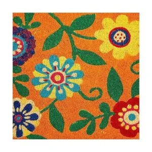 Felpudo de bienvenida antideslizante de fibra natural