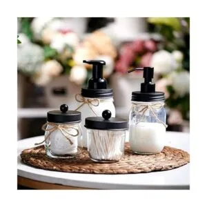 Juego de accesorios de baño Mason Jar paquete de 4