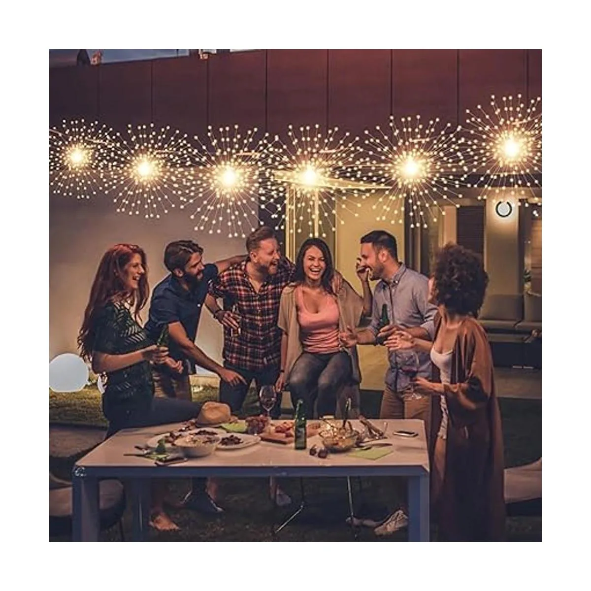 Paquete de 2 luces decorativas colgantes 200 luces LED