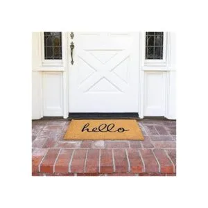 Hello Coco Felpudo de coco para patio tapete de