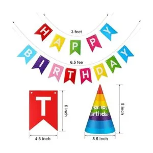 20 sombreros de fiesta de cumpleaños de arco iris_2