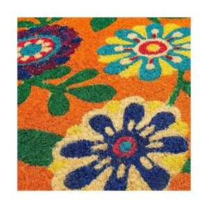 Felpudo de bienvenida antideslizante de fibra natural