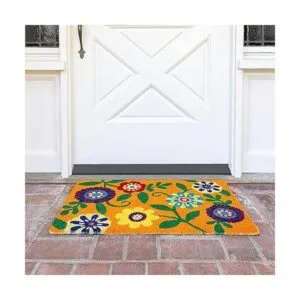 Felpudo de bienvenida antideslizante de fibra natural