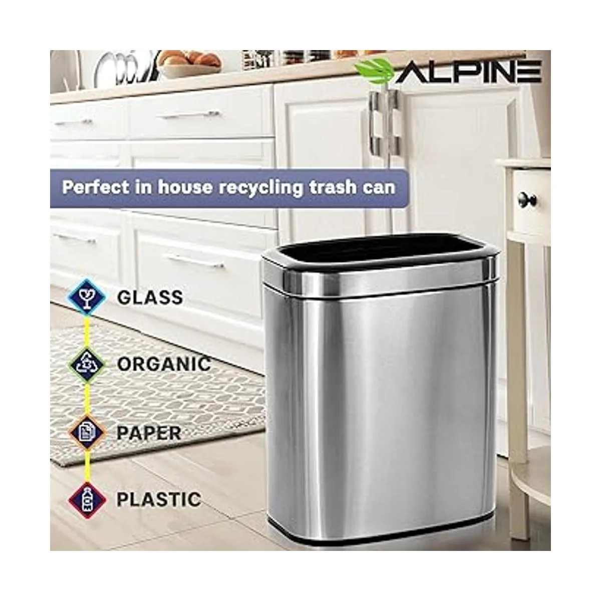 Alpine Industries Bote de basura delgado de acero_5