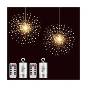 Paquete de 2 luces decorativas colgantes 200 luces LED