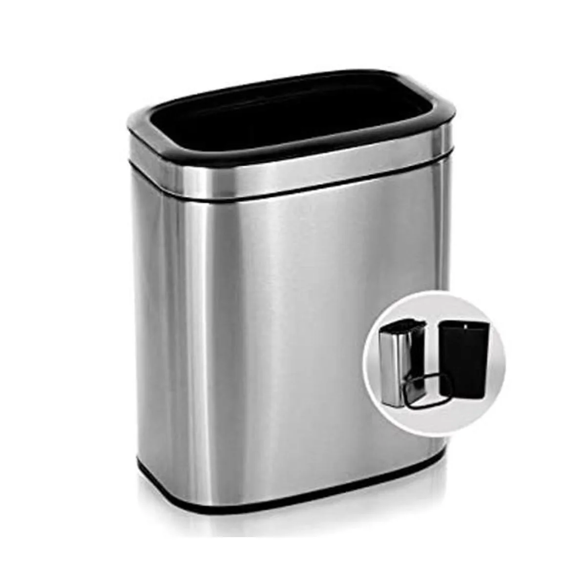 Alpine Industries Bote de basura delgado de acero_1