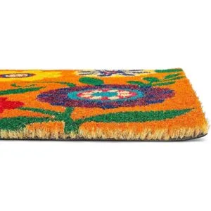 Felpudo de bienvenida antideslizante de fibra natural