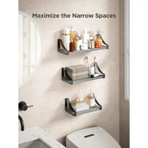 AMADA HOMEFURNISHING Juego de 3 estantes flotantes para_4