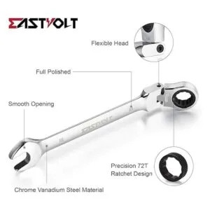 Eastvolt EVHT1201 Juego de llaves de trinquete de cabeza