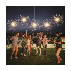 Paquete de 2 luces decorativas colgantes 200 luces LED
