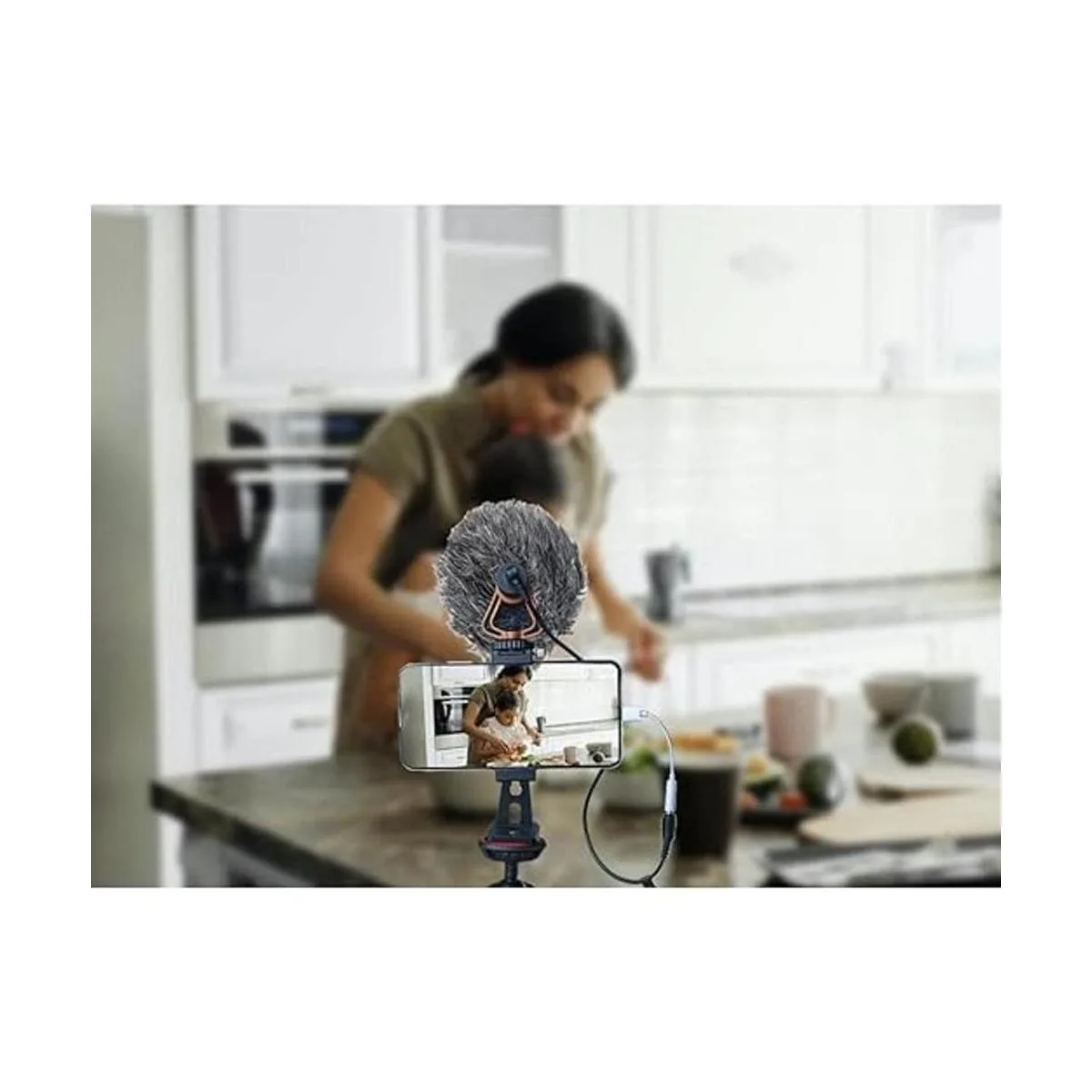 Riqiorod Adaptador de trípode para teléfono móvil con_2