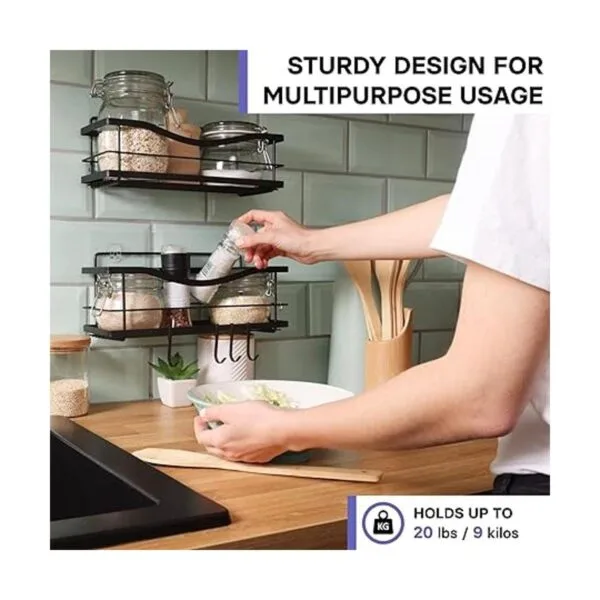 KINCMAX Shower Caddy Bathroom Shelf No Drilling Traceless_4