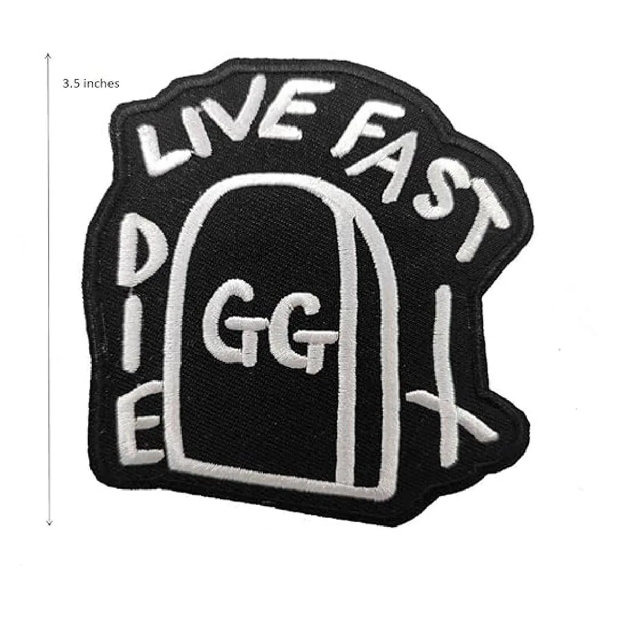 Live Fast Die Parche bordado rápido para planchar o coser_2