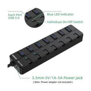 Concentrador USB concentrador USB de 7 puertos divisor_2