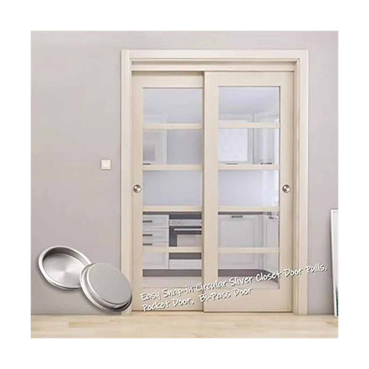 6 tiradores de dedo para puerta de armario níquel_6