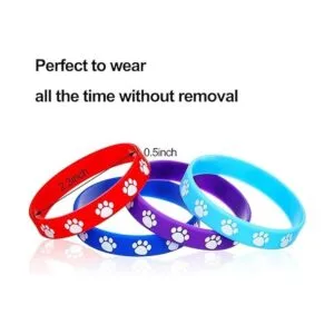 48 pulseras de goma con estampado de patas pulseras_4