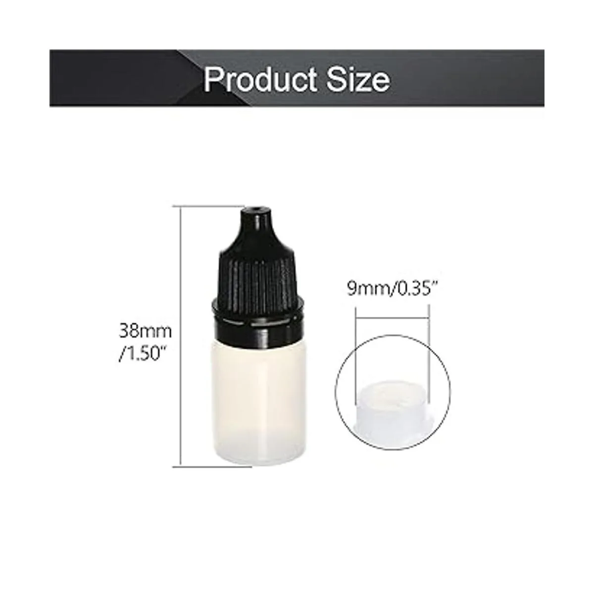 Othmro PE botella cuentagotas translúcida 0.2 fl oz_2