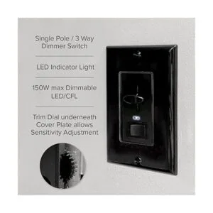 Maxxima Interruptor de luz eléctrica con luz indicadora_4