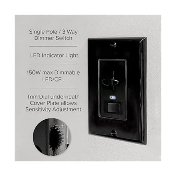 Maxxima Interruptor de luz eléctrica con luz indicadora_4